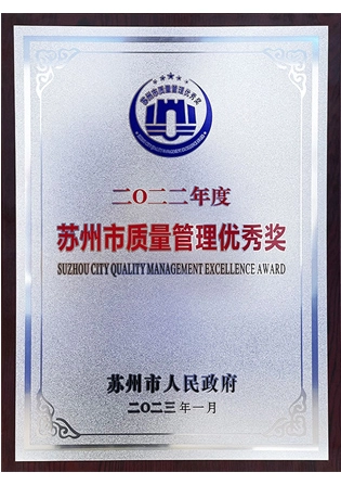 Taicang Quality Management Excellence Award